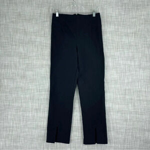 Athleta Noir Straight-Leg Pants with Front Hem Slits